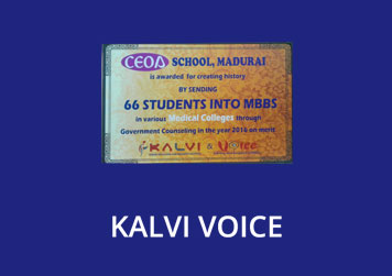 Ceoa school Kalvi Award 